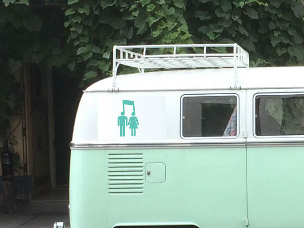 Autoaufkleber Musik verbindet Menschen