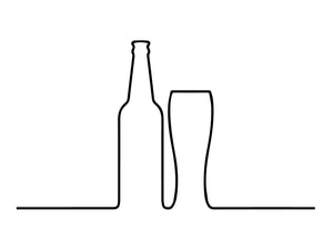 Aufkleber Bar Logo One Line