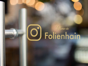 Schaufensteraufkleber Instagram Follow us