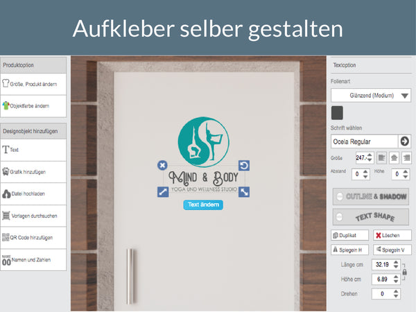 Türaufkleber selber gestalten