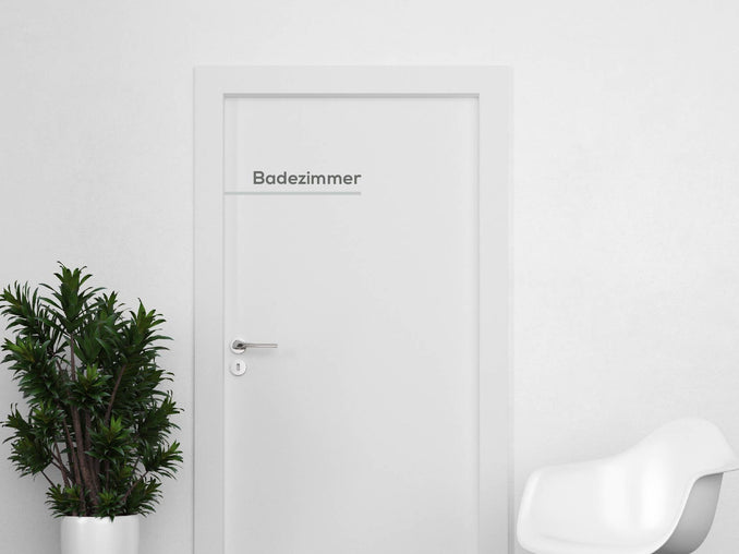 Türaufkleber Linie modern 2 farbig