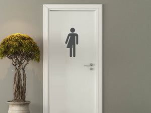 Sticker wc unisexe pictogramme toilettes