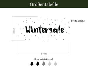 Etiqueta de venta mesa de venta de invierno